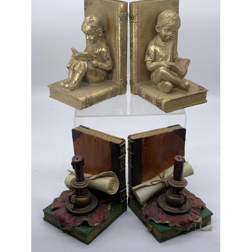 135 - 2 PAIR OF BOOKENDS