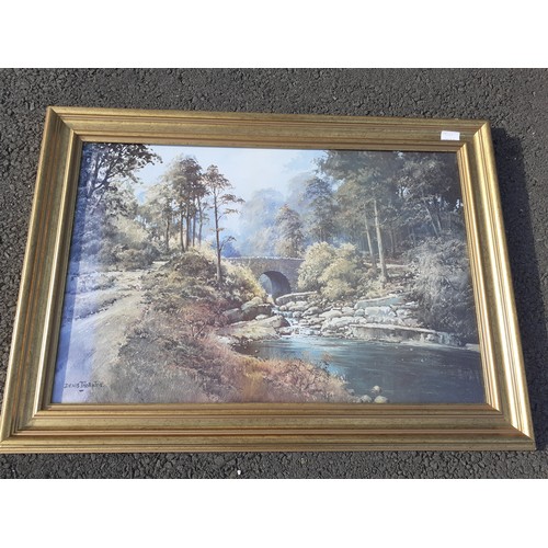 176 - LARGE DENNIS THORNTON PRINT IN GILT FRAME 35X26