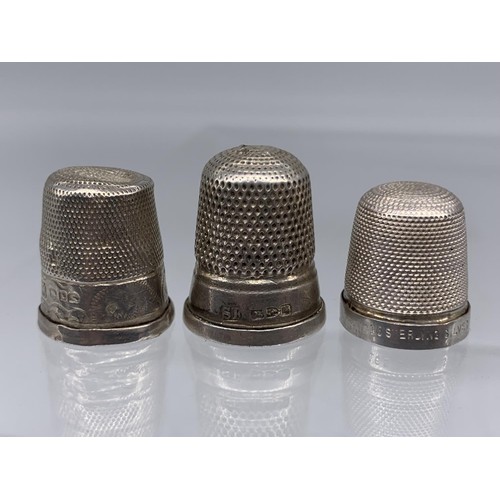 211 - 3 SILVER THIMBLES