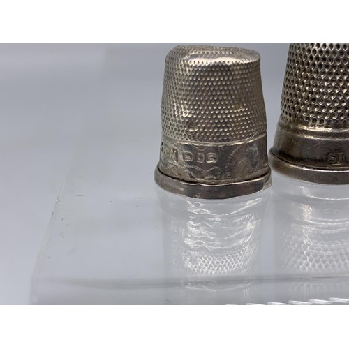 211 - 3 SILVER THIMBLES