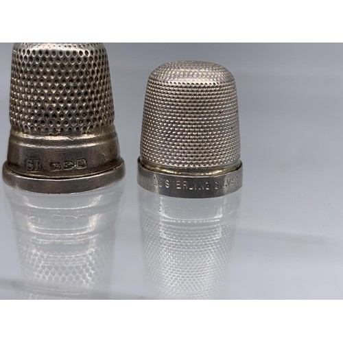 211 - 3 SILVER THIMBLES