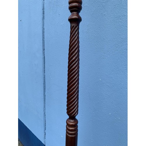 76 - A MAHOGANY HALL TREE WITH TWIST COLUMN