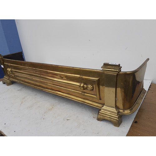 80 - A VICTORIAN BRASS FENDER