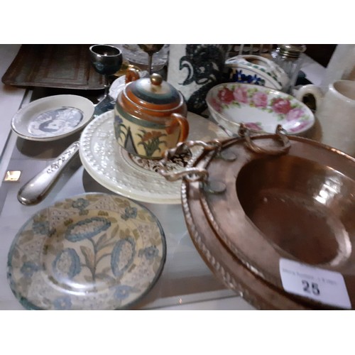 25 - A GOOD ASSORTED TABLE LOT PORCELAIN ETC