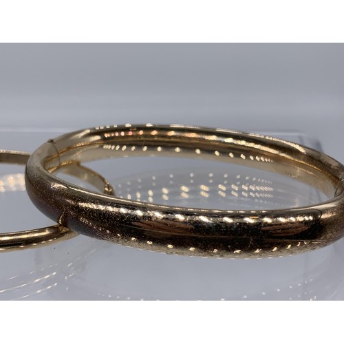 294 - A 1/10 9ct GOLD BRACELET AND AN OTHER STAMPED BRACELET (STAMP WORN)