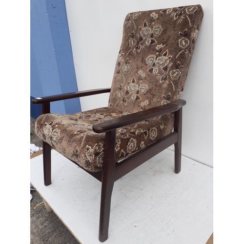 143 - VINTAGE FIRESIDE ARMCHAIR