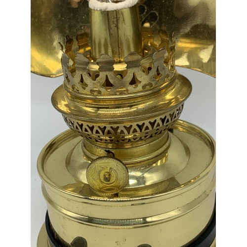 152 - BRASS WALL BRACKET OIL LAMP 8