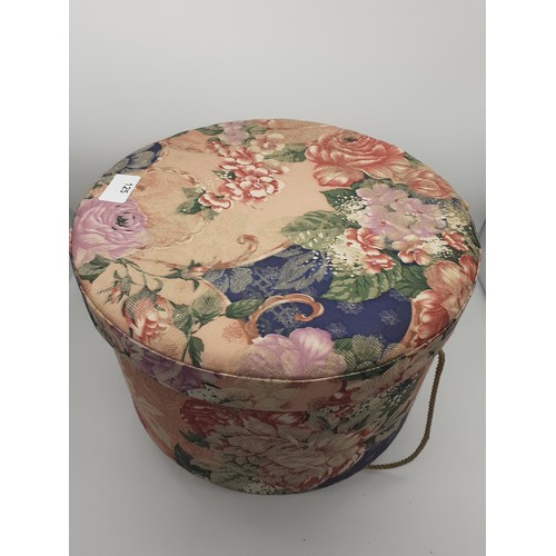 159 - A FLORAL HAT BOX