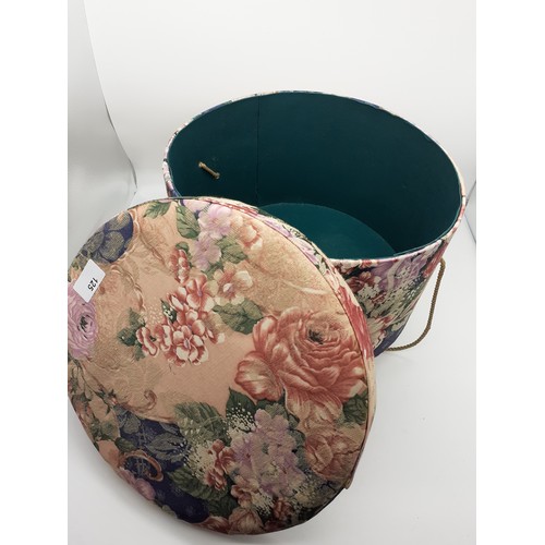 159 - A FLORAL HAT BOX