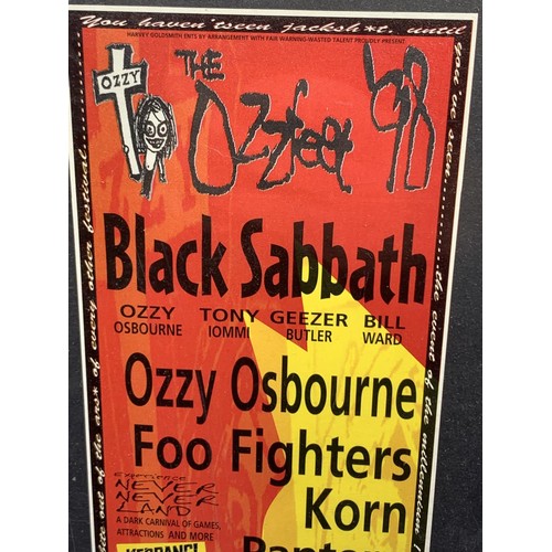 343 - A FRAMED OZZFEST POSTER 9X11