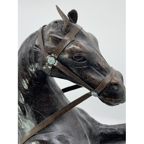 411 - LEATHER HORSE FIGURE 16