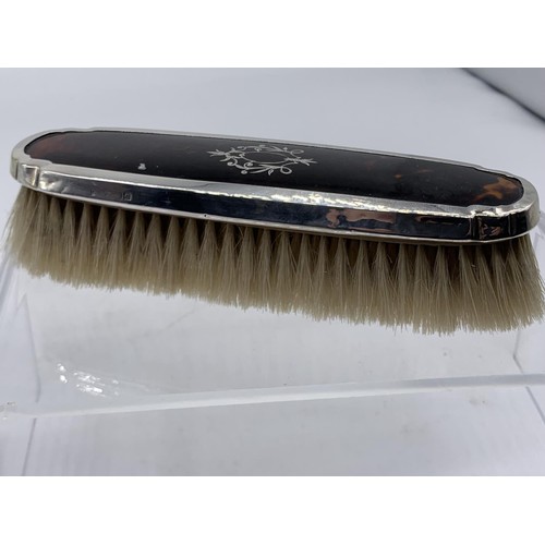 268 - SILVER & TORTOISE SHELL BRUSH