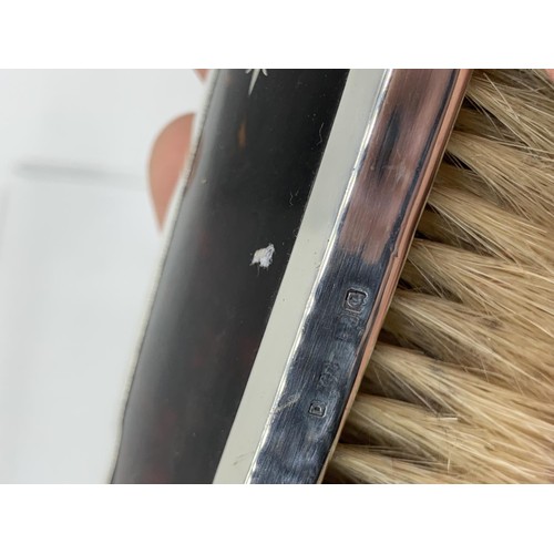 268 - SILVER & TORTOISE SHELL BRUSH