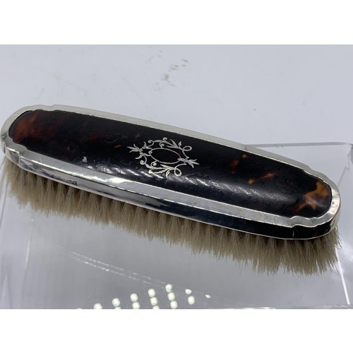 268 - SILVER & TORTOISE SHELL BRUSH