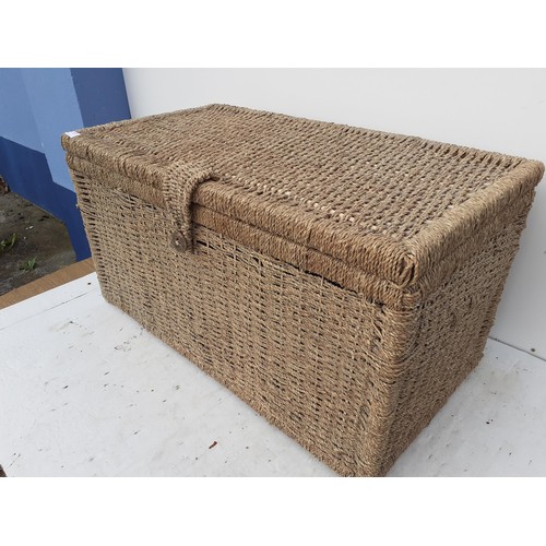 344 - WICKER BLANKET BOX