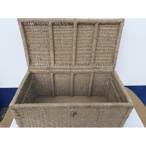 344 - WICKER BLANKET BOX