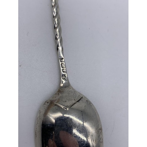 433 - A SILVER PORTRUSH COLLECTORS SPOON 15.3grms