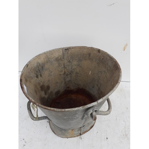 489 - ANTIQUE GALVINISED BUCKET WITH SIDE HANDLE