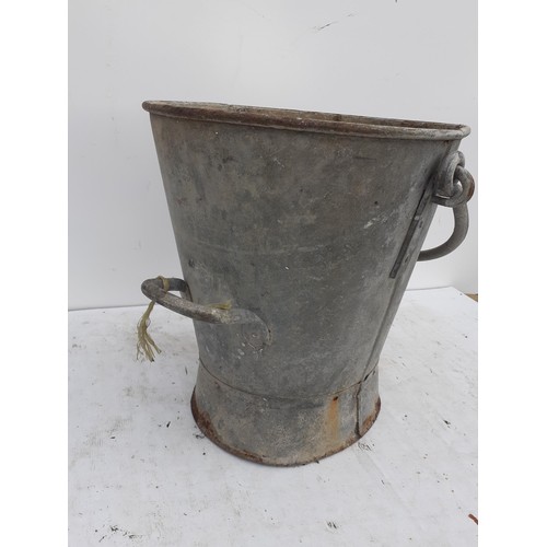 489 - ANTIQUE GALVINISED BUCKET WITH SIDE HANDLE