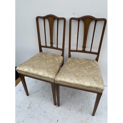 529 - MATCHING PAIR OF INLAID SIDE CHAIRS