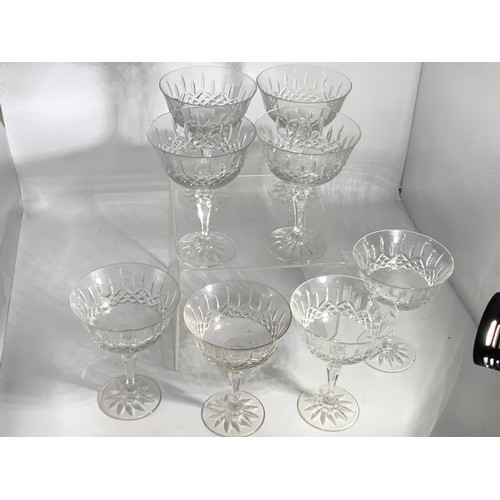 544 - 8 GALWAY CRYSTAL COCKTAIL GLASSES