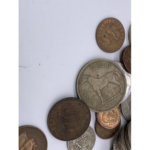 604 - A LARGE HEAVY BOX OF MIXED COINS