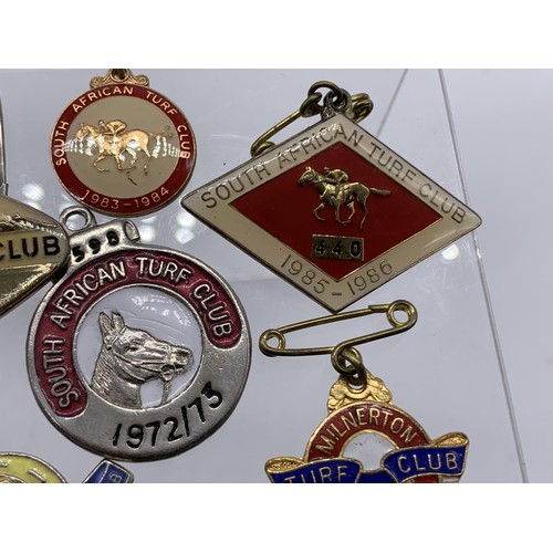 627 - A LOT OF 60s ,70s, 80s SOUTH AFRICAN TURF CLUB BADGES