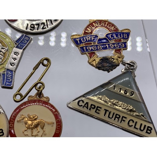 627 - A LOT OF 60s ,70s, 80s SOUTH AFRICAN TURF CLUB BADGES