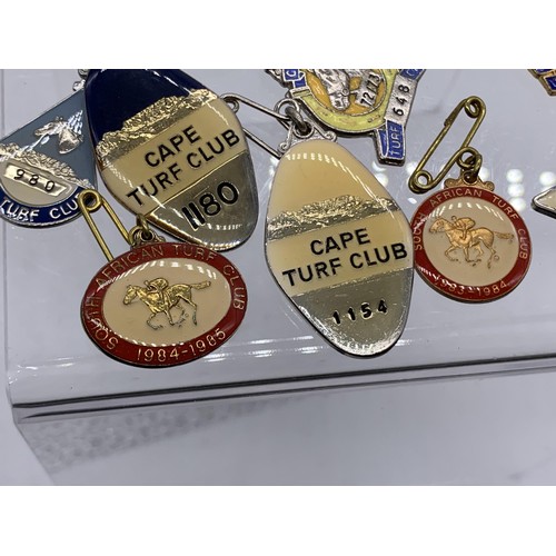 627 - A LOT OF 60s ,70s, 80s SOUTH AFRICAN TURF CLUB BADGES