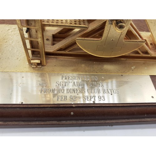 630 - BRASS MODEL OIL WELL PUMP PRESENTATION PIECE