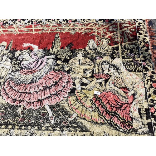 122 - A WALL HANGING DEPICTING A DANCE SCENE 70X46