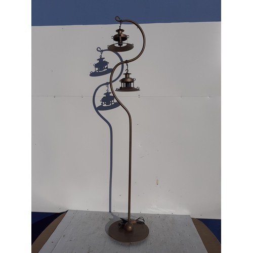 127 - A 2 BRANCH FREE STANDING LAMP