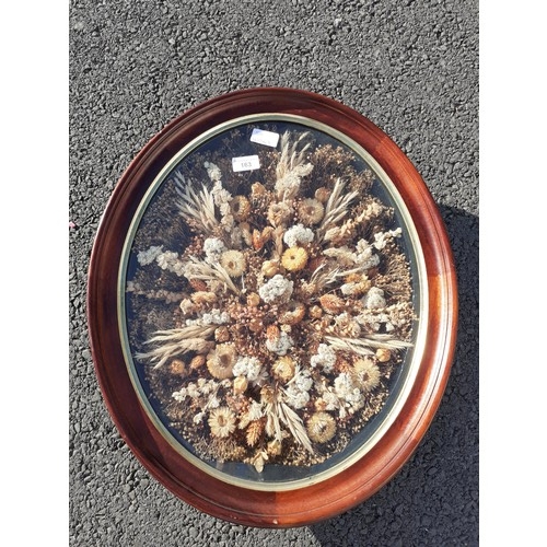 163 - 3D DRIED FLORAL WALL HANGING 22X18