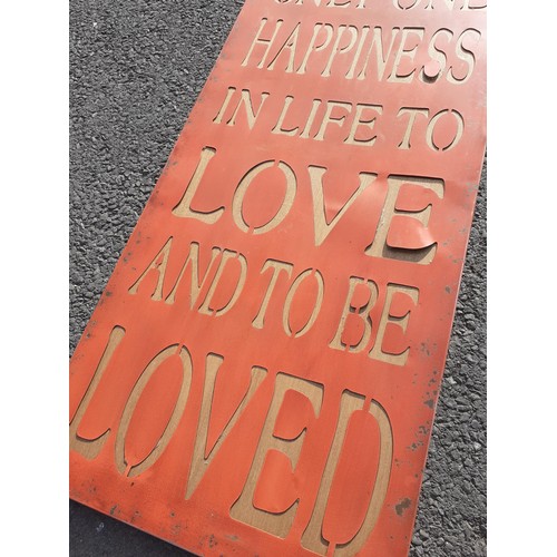 444 - HAPPINESS PLAQUE 18X44