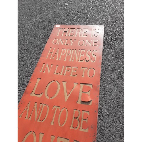 444 - HAPPINESS PLAQUE 18X44