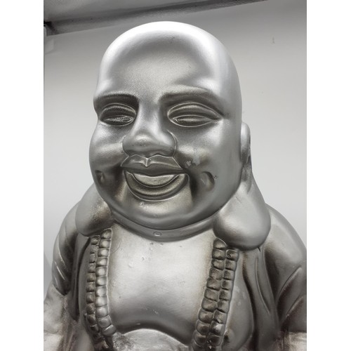 507 - LARGE SILVERED BUDDHA FIGURINE 17