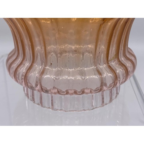 695 - VIC FRILLED TANGERINE PEG LAMP SHADE