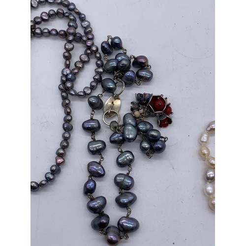 730 - A MIXED SELECTION OF NATURAL PEARL NECKLACE