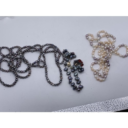 730 - A MIXED SELECTION OF NATURAL PEARL NECKLACE