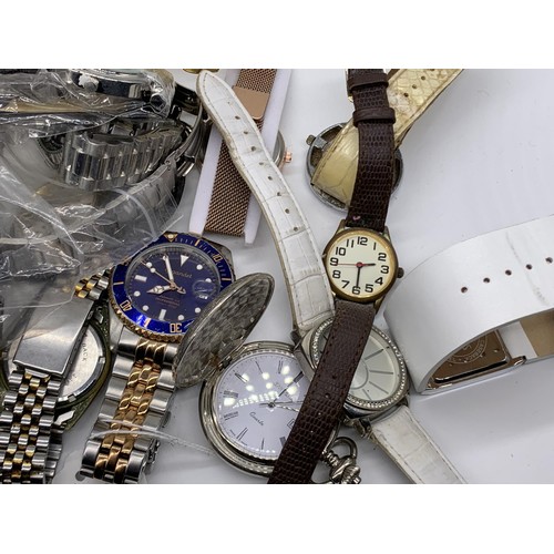 756 - A VERY LARGE COLLECTION OF WATCHES TO INCLUDE POCKET WATCHES ETC