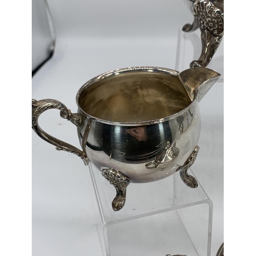 40A - ORNATE 4 PIECE SILVER PLATED SERVICE