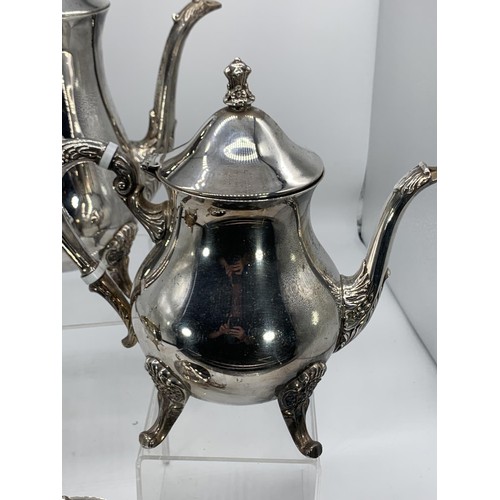 40A - ORNATE 4 PIECE SILVER PLATED SERVICE