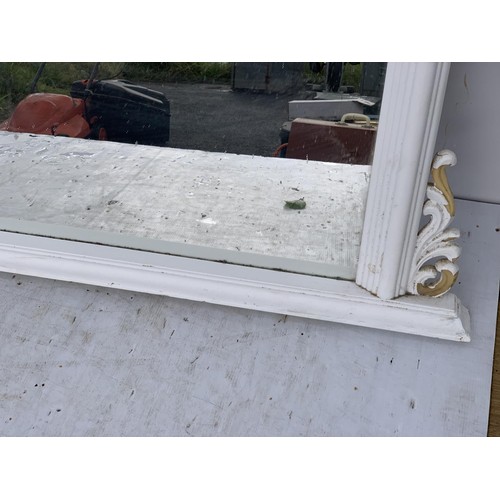 890 - WHITE OVERMANTLE SLIGHT MARKS 90X36