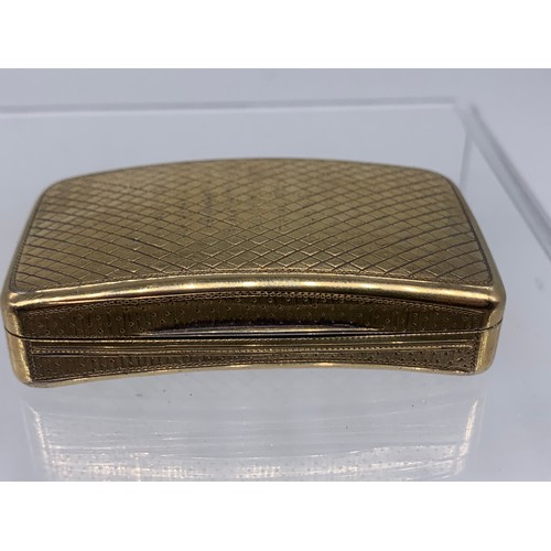 705A - GEORGIAN LONDON SILVER GILT CONCAVE VISTA WEIGHS 49.8 GRAMS