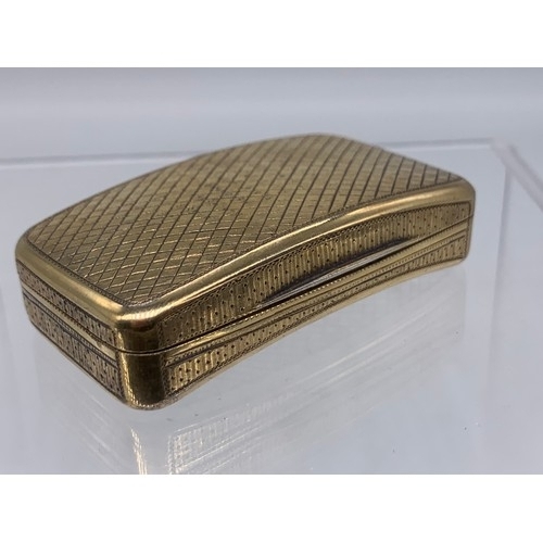 705A - GEORGIAN LONDON SILVER GILT CONCAVE VISTA WEIGHS 49.8 GRAMS