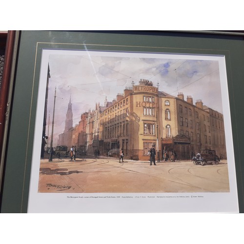 883 - 3 SCENES OF BELFAST FRAMED FRANK McKELVEY PRINTS 17.5X20