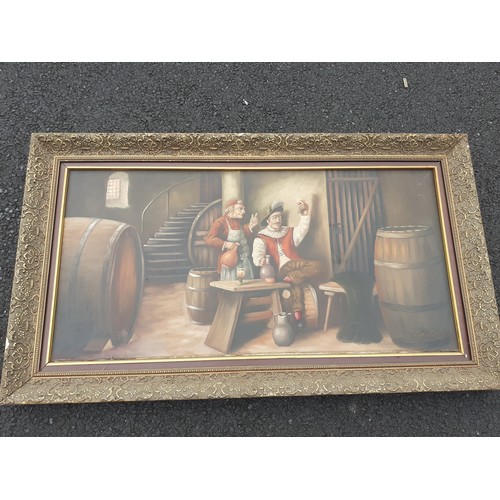 885 - AN ORNATE GILT FRAMED (46X26