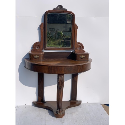 764 - VICTORIAN MAHOGANY DUCHESS DRESSING TABLE MEASURES A NEAT SIZE OF 3FT x 51