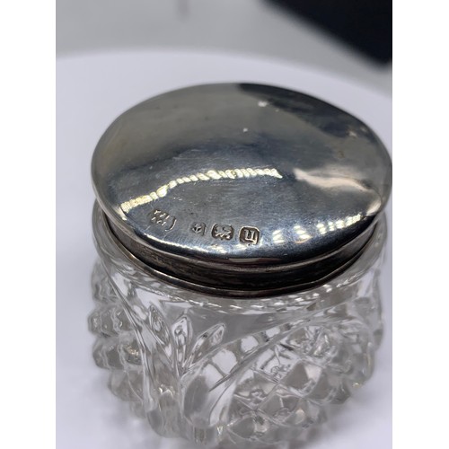 732 - SILVER TOPPED JAR