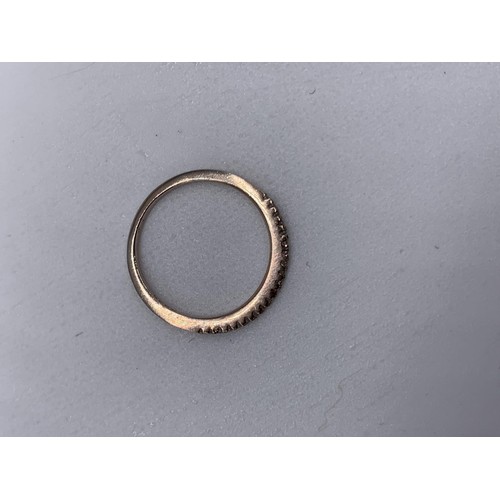 221A - A FULL ENGLISH STAMPED GOLD ON SILVER CHILDS RING